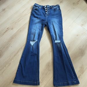 Flared high waisted jeans
